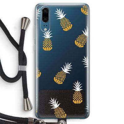Ananasjes: Huawei P20 Transparant Hoesje met koord