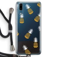 Ananasjes: Huawei P20 Transparant Hoesje met koord