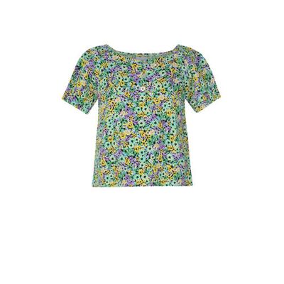Jill & Mitch by Shoeby gebloemde top Paradise groen/geel/paars