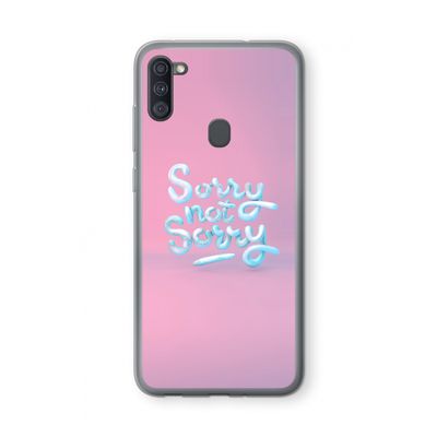 Sorry not sorry: Samsung Galaxy A11 Transparant Hoesje