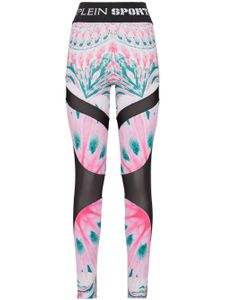 Plein Sport legging à taille à logo - Rose