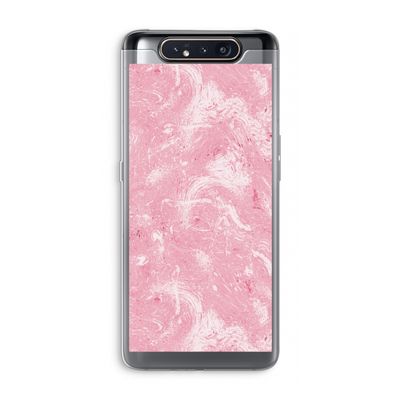 Abstract Painting Pink: Samsung Galaxy A80 Transparant Hoesje