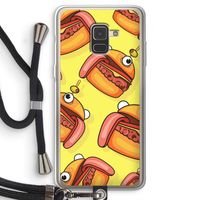 Hamburger: Samsung Galaxy A8 (2018) Transparant Hoesje met koord