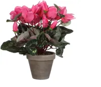 Mica Decorations kunstplant cyclaam 30cm lichtroze, groen