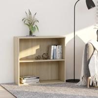 Boekenkast 80x30x76,5 cm bewerkt hout sonoma eikenkleurig