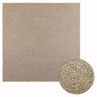 VidaXL Vloerkleed zizur beige binnen en buiten 200x200 cm jute look