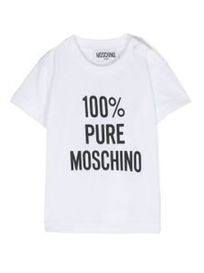 Moschino Kids t-shirt en coton à logo imprimé - Blanc