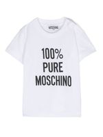 Moschino Kids t-shirt en coton à logo imprimé - Blanc