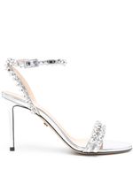 MACH & MACH sandales Audrey 95 mm à ornements en cristal - Argent