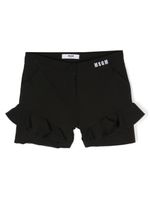 MSGM Kids short à logo brodé - Noir