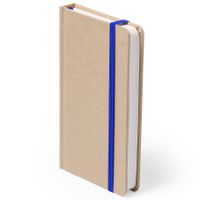 Luxe schriftje/notitieboekje blauw met elastiek A5 formaat - thumbnail