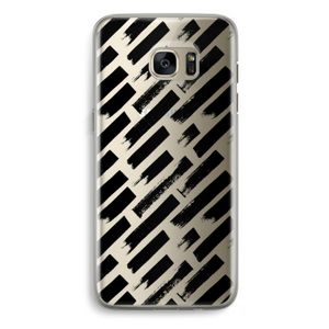 Zwarte vegen: Samsung Galaxy S7 Edge Transparant Hoesje