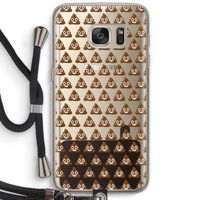 Poop emoji: Samsung Galaxy S7 Transparant Hoesje met koord