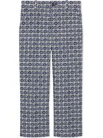 Gucci Kids pantalon en jacquard à coupe droite - Bleu