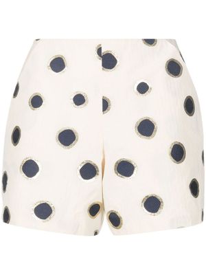 Bambah short taille-haute à pois - Jaune