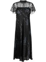 sacai x Eric Haze robe à logo imprimé - Noir