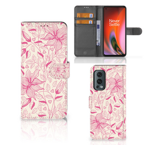 OnePlus Nord 2 5G Hoesje Pink Flowers