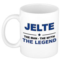 Jelte The man, The myth the legend cadeau koffie mok / thee beker 300 ml