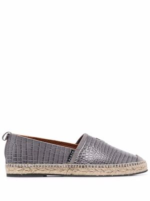 Philipp Plein espadrilles à patch logo - Gris