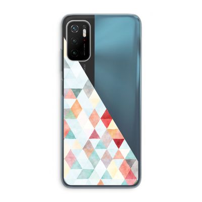 Gekleurde driehoekjes pastel: Xiaomi Poco M3 Pro 5G Transparant Hoesje