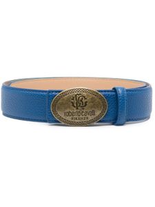 Roberto Cavalli ceinture à boucle logo - Bleu