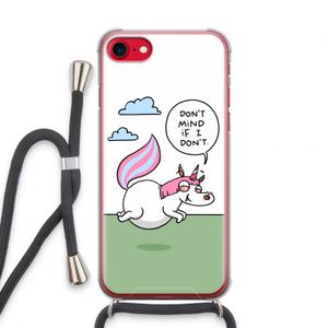 Unicorn: iPhone SE 2020 Transparant Hoesje met koord