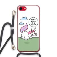 Unicorn: iPhone SE 2020 Transparant Hoesje met koord