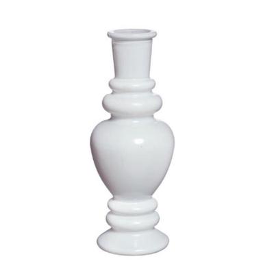 Bloemenvaas Venice - voor kleine stelen/losse bloemen - gekleurd glas - glans wit - D5,7 x H15 cm Bloemenvaas Venice - voor kleine stelen/losse bloemen - gekleurd glas - glans wit - D5,7 x H15 cm