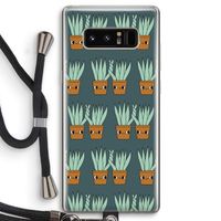 Sansevieria: Samsung Galaxy Note 8 Transparant Hoesje met koord