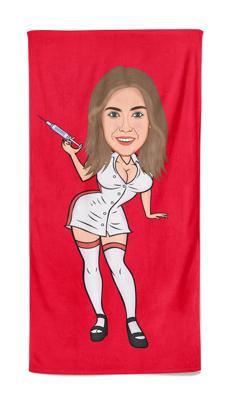 Cartoon Handdoek Sexy Nurse - Pillow Buddies