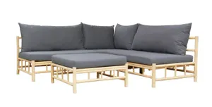 Tuinset Vita Bamboo chaise- longue - naturel