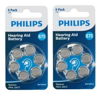 Philips knoopcel batterijen ZA675B6A/00 - 12x stuks Philips knoopcel batterijen ZA675B6A/00 - 12x stuks