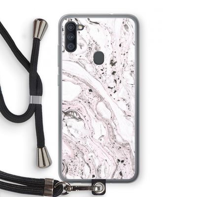 Mengelmoes: Samsung Galaxy A11 Transparant Hoesje met koord