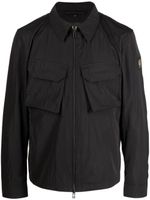 Belstaff surchemise zippée à patch logo - Noir