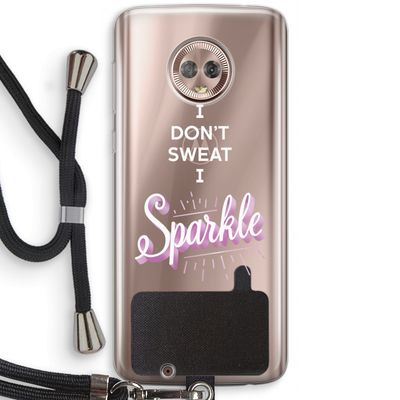 Sparkle quote: Motorola Moto G6 Transparant Hoesje met koord