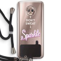 Sparkle quote: Motorola Moto G6 Transparant Hoesje met koord