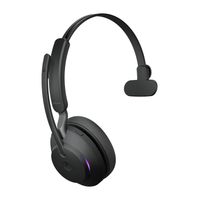 Jabra Evolve2 65 monaural On Ear headset Telefoon Bluetooth Mono Zwart Volumeregeling, Indicator voor batterijstatus, Microfoon uitschakelbaar (mute) - thumbnail