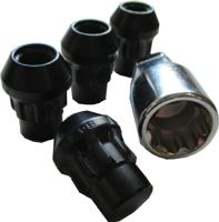 AUTOSTYLING SEEHASE Rim locks set black cone 60, m12x1.5