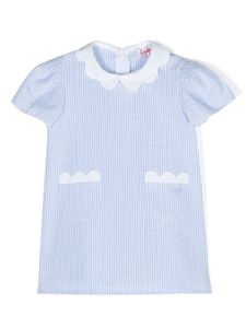 Il Gufo robe en coton à rayures - Bleu