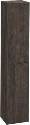 Saqu Lima hoge kast met mat zwarte greep 35x32x180cm kasteel bruin