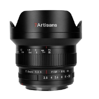 7Artisans MF 7.5mm F/3.5 Canon EF Black