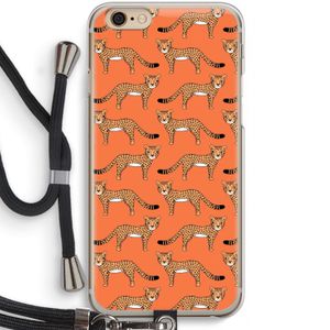 Cheetah: iPhone 6 / 6S Transparant Hoesje met koord