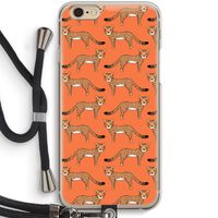 Cheetah: iPhone 6 / 6S Transparant Hoesje met koord