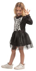 Skeletjurkje Kind met Tutu Zwart