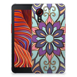 Samsung Galaxy Xcover 5 TPU Case Purple Flower