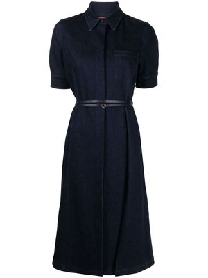 Altuzarra robe-chemise Kieran ceinturée en jean - Bleu