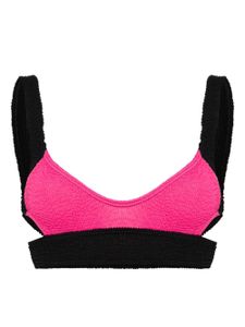 Bond-eye haut de bikini Splice Nino à design colour block - Rose