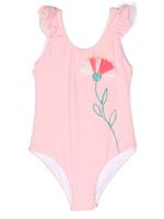 Il Gufo maillot de bain à applications florales - Rose