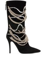 Giuseppe Zanotti bottes Sheena à ornements en cristal - Noir - thumbnail