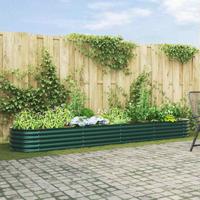 Verhoogde plantenbak Groen 400 x 80 x 44 cm Staal